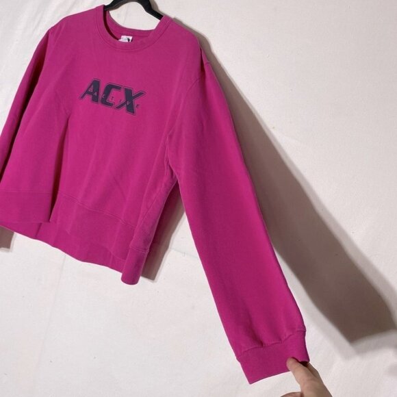 Vintage Au Coton Pink ACX Activewear Crew Neck Sweatshirt L - Picture 9 of 14